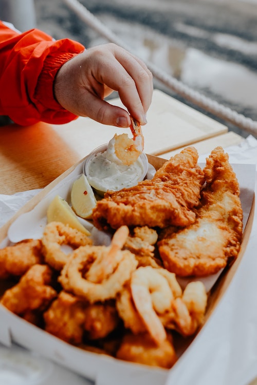 Fish and Chips on Great Ocean Road, Anglesea VIC, Australia